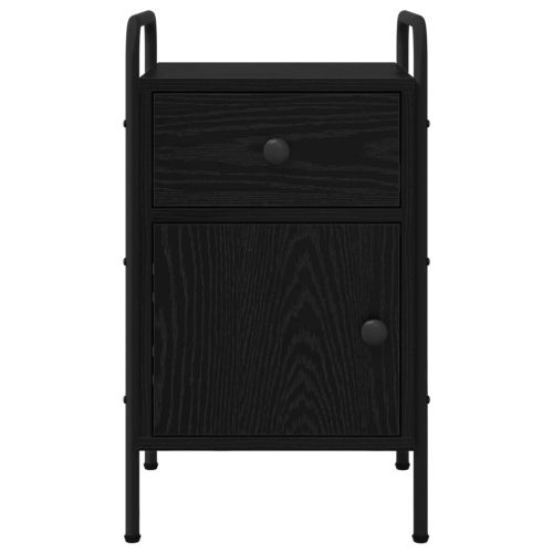 Нощен шкаф Черен дъб 35 x 36,5 x 61 см Инженерна дървесина