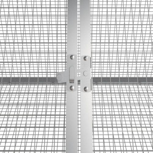 Клетка за зайци сива 403,5x80,5x71 см поцинкована стомана