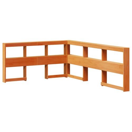 Легло с библиотека 2 pcs Кафяво с восъчно покритие 200 x 150 cm