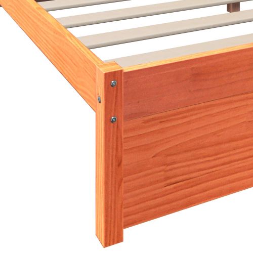 Легло с библиотека 2 pcs Кафяво с восъчно покритие 200 x 150 cm