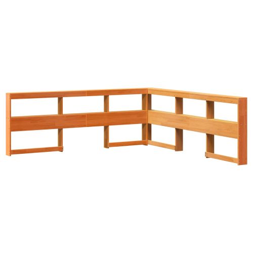 Легло с библиотека 2 pcs Кафяво с восъчно покритие 200 x 200 cm