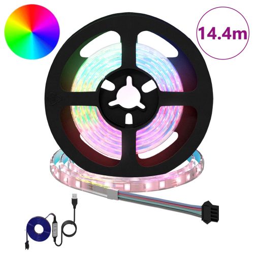 LED лента 12 pcs Черен и прозрачен 1200 мм Мед и пластмаса