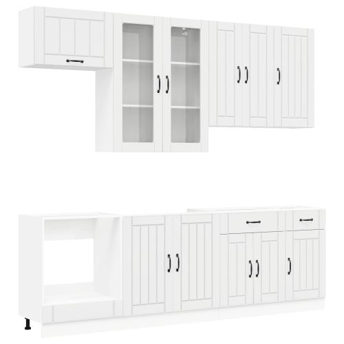 Кухненски единица LUCCA 8 pcs Бял гланц Инженерна дървесина
