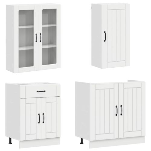Кухненски единица LUCCA 8 pcs Бял гланц Инженерна дървесина