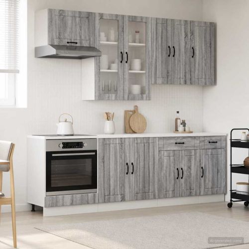 Кухненски единица LUCCA 8 pcs Сив Сонома Инженерна дървесина