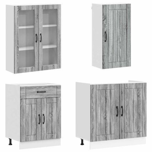 Кухненски единица LUCCA 8 pcs Сив Сонома Инженерна дървесина