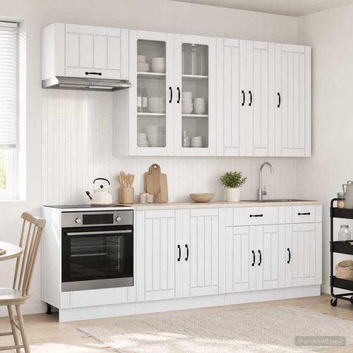 Кухненски единица LUCCA 8 pcs Бял гланц Инженерна дървесина
