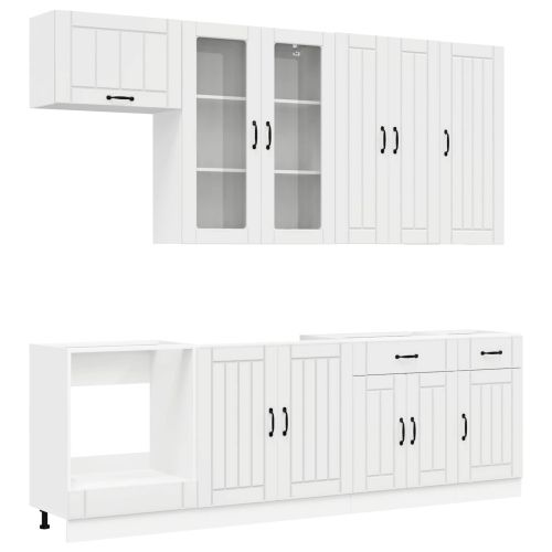 Кухненски единица LUCCA 8 pcs Бял гланц Инженерна дървесина