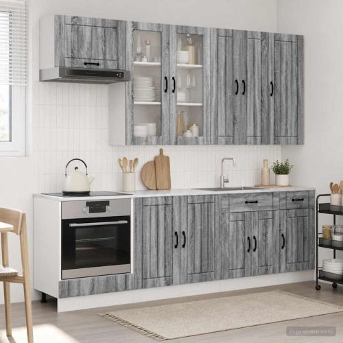 Кухненски единица LUCCA 8 pcs Сив Сонома Инженерна дървесина