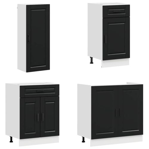 Кухненски единица PORTO 8 pcs Черно Инженерна дървесина