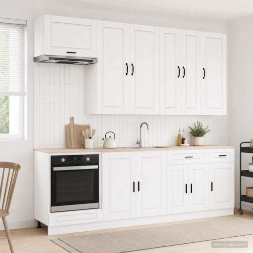 Кухненски единица PORTO 8 pcs Бял гланц Инженерна дървесина