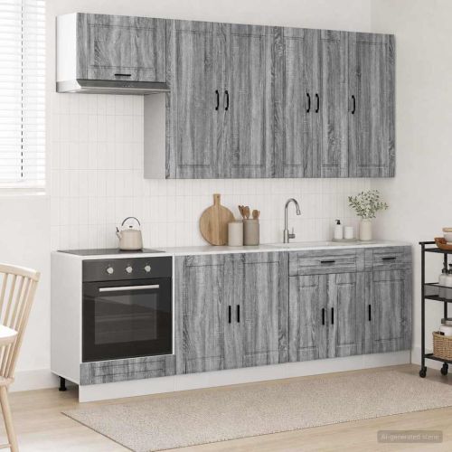 Кухненски единица PORTO 8 pcs Сив Сонома Инженерна дървесина