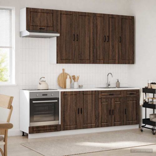 Кухненски единица PORTO 8 pcs Кафяв дъб Инженерна дървесина