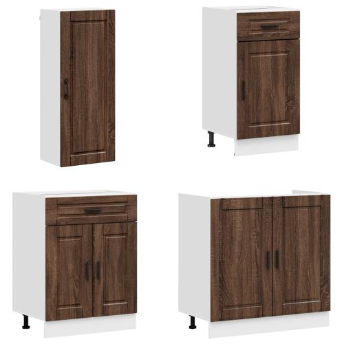 Кухненски единица PORTO 8 pcs Кафяв дъб Инженерна дървесина