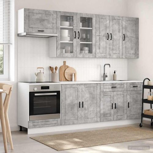 Кухненски единица PORTO 8 pcs Бетонно сиво Инженерна дървесина