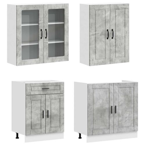 Кухненски единица PORTO 8 pcs Бетонно сиво Инженерна дървесина
