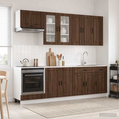 Кухненски единица PORTO 8 pcs Кафяв дъб Инженерна дървесина
