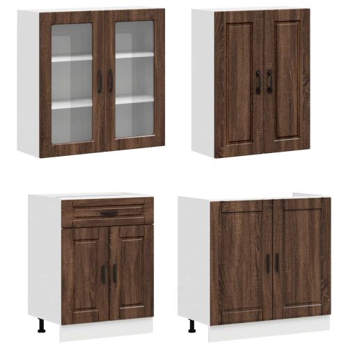 Кухненски единица PORTO 8 pcs Кафяв дъб Инженерна дървесина