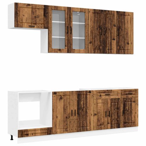 Кухненски единица PORTO 8 pcs Старо дърво Инженерна дървесина