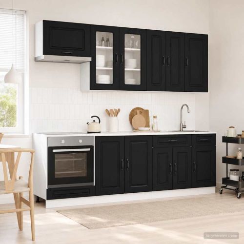 Кухненски единица KALMAR 8 pcs Черно Инженерна дървесина