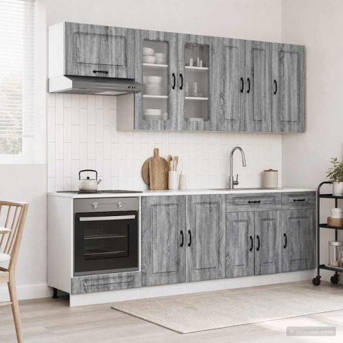 Кухненски единица KALMAR 8 pcs Сив Сонома Инженерна дървесина