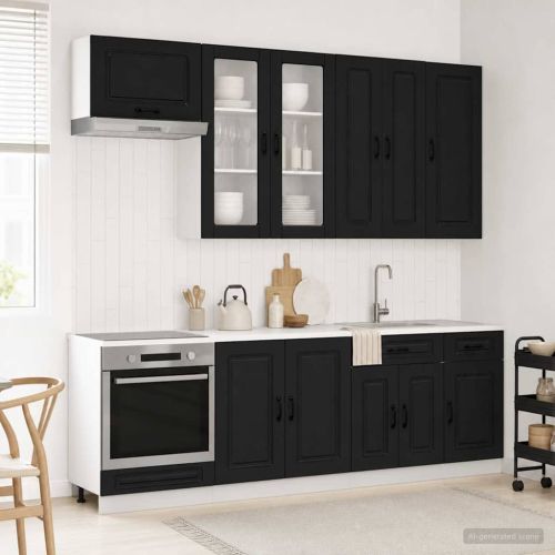 Кухненски единица KALMAR 8 pcs Черно Инженерна дървесина