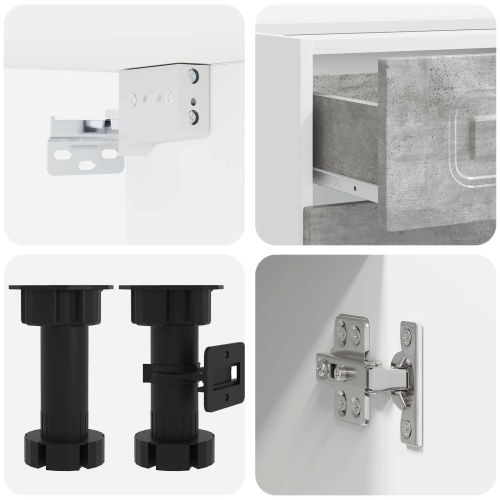 Кухненски единица KALMAR 8 pcs Бетонно сиво Инженерна дървесина