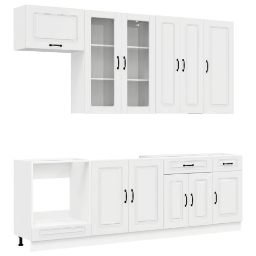 Кухненски единица KALMAR 8 pcs Бял гланц Инженерна дървесина
