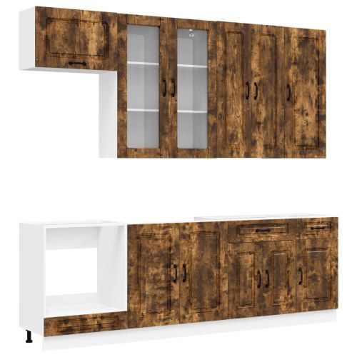 Кухненски единица KALMAR 8 pcs Опушен дъб Инженерна дървесина