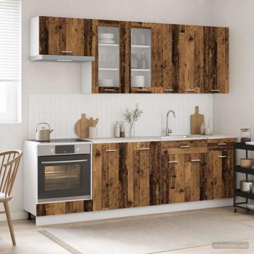 Кухненски единица LYON 8 pcs Старо дърво Инженерна дървесина
