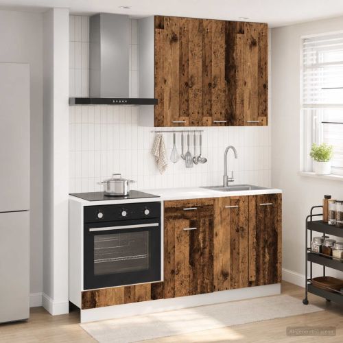 Кухненски единица LYON 5 pcs Старо дърво Инженерна дървесина