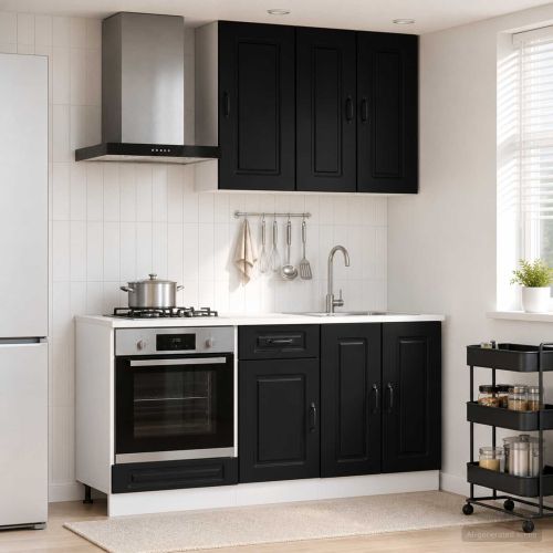 Кухненски единица KALMAR 5 pcs Черно Инженерна дървесина