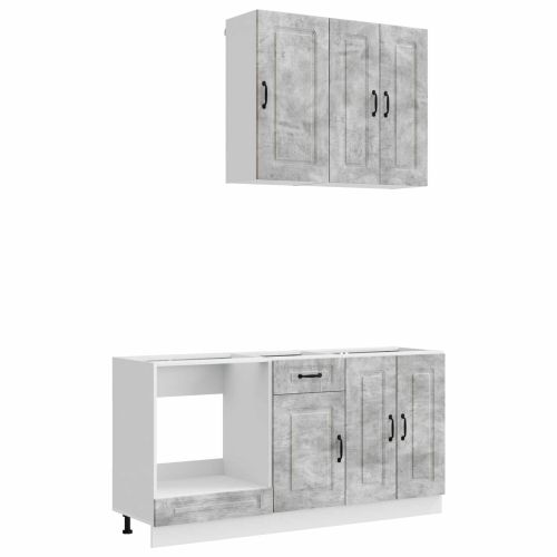 Кухненски единица KALMAR 5 pcs Бетонно сиво Инженерна дървесина
