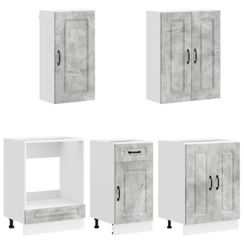 Кухненски единица KALMAR 5 pcs Бетонно сиво Инженерна дървесина
