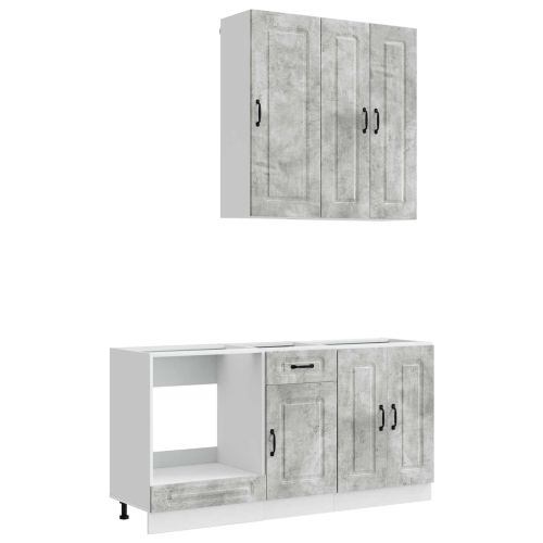 Кухненски единица KALMAR 5 pcs Бетонно сиво Инженерна дървесина