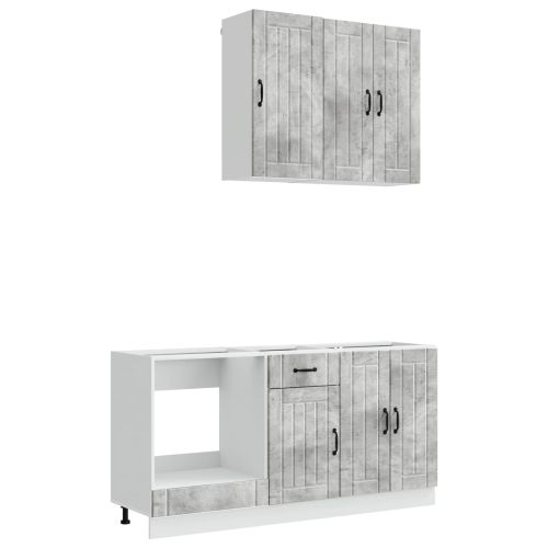 Кухненски единица LUCCA 5 pcs Бетонно сиво Инженерна дървесина