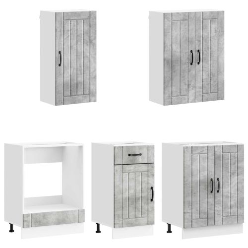 Кухненски единица LUCCA 5 pcs Бетонно сиво Инженерна дървесина