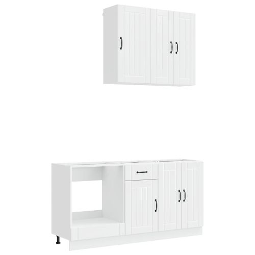 Кухненски единица LUCCA 5 pcs Бял гланц Инженерна дървесина
