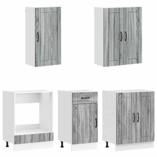 Кухненски единица LUCCA 5 pcs Сив Сонома Инженерна дървесина
