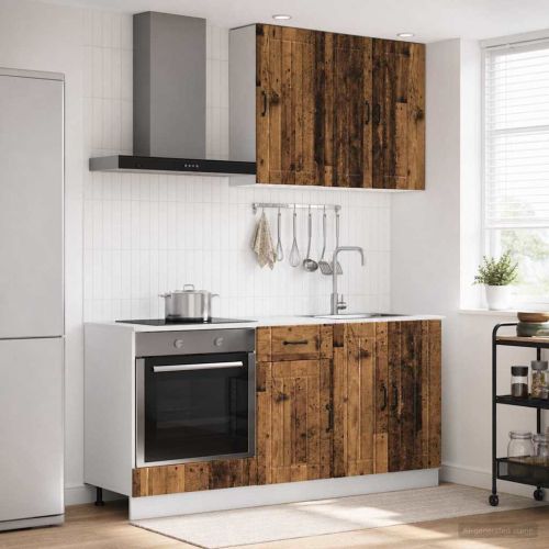 Кухненски единица LUCCA 5 pcs Старо дърво Инженерна дървесина