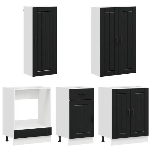 Кухненски единица LUCCA 5 pcs Черно Инженерна дървесина