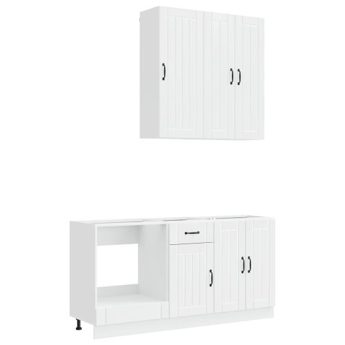 Кухненски единица LUCCA 5 pcs Бял гланц Инженерна дървесина
