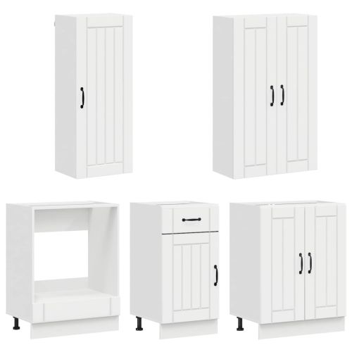 Кухненски единица LUCCA 5 pcs Бял гланц Инженерна дървесина
