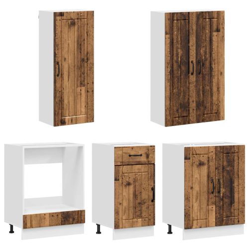 Кухненски единица LUCCA 5 pcs Старо дърво Инженерна дървесина