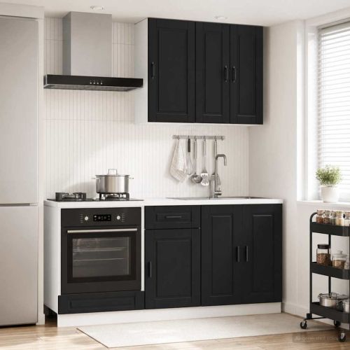 Кухненски единица PORTO 5 pcs Черно Инженерна дървесина
