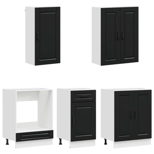 Кухненски единица PORTO 5 pcs Черно Инженерна дървесина