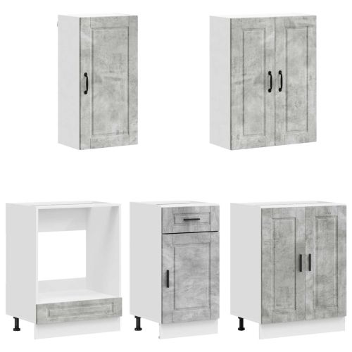 Кухненски единица PORTO 5 pcs Бетонно сиво Инженерна дървесина