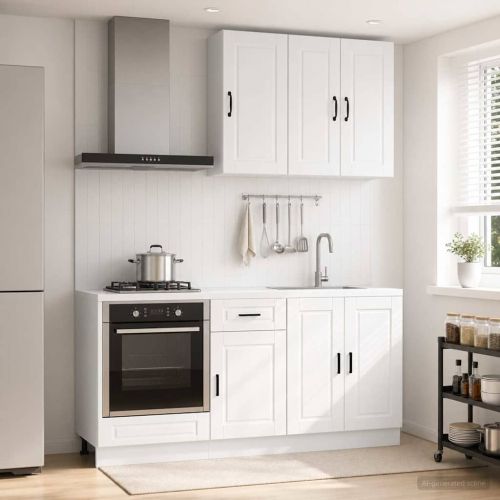 Кухненски единица PORTO 5 pcs Бял гланц Инженерна дървесина