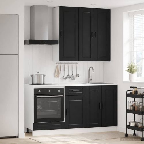 Кухненски единица PORTO 5 pcs Черно Инженерна дървесина