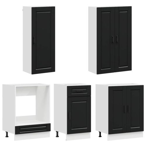 Кухненски единица PORTO 5 pcs Черно Инженерна дървесина